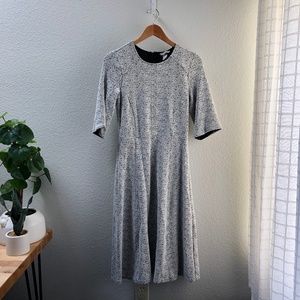 H&M Heather Grey Midi dress with 3/4 sleeve